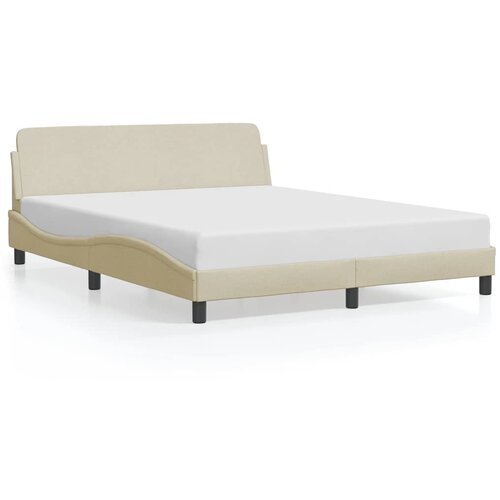  Okvir za krevet Dover krem 160x200 cm od tkanine Slike