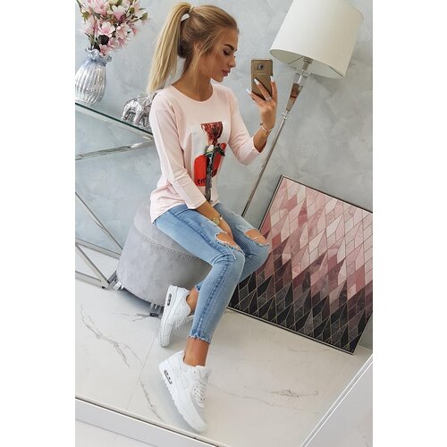 Kesi Blouse with graphics 3D Noteworthy powdered pink Cijene