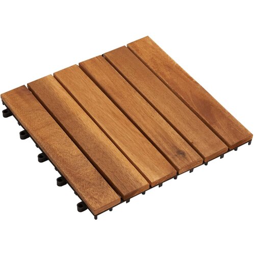 VidaXL 10 kosov plo&amp;scaron;čiciz akacije 30 x 30 cm vertikalen vzorec Slike