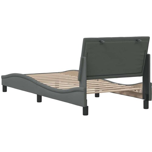 VidaXL okvir za krevet bez madraca tamnosivi 80x200 cm od tkanine Slike