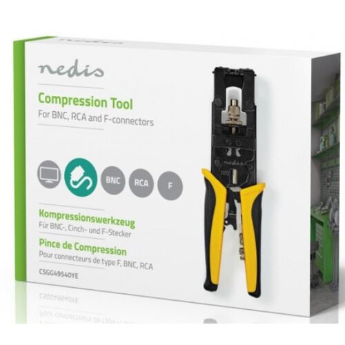 Nedis klesta za bnc, rca i f kompresione konektore, abs celik CSGG49540YE Cene