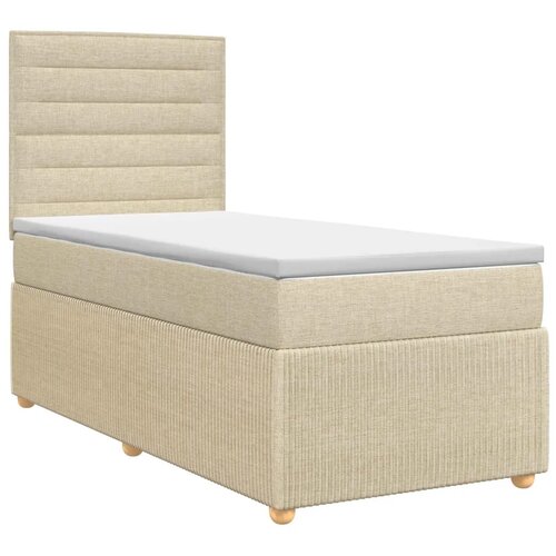  Boxspring krevet s madracem Krem 80 x 200 cm Tkanina - Krem 80 x 200 cm Dizajn linija Slike