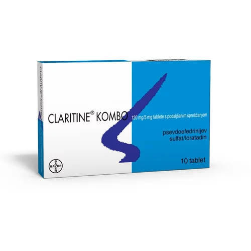  Claritine kombo 120 mg/5 mg, tablete s podaljšanim sproščanjem