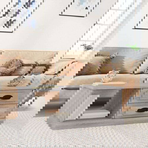  Stolić za kavu boja sivog hrasta 90x50x35 cm konstruirano drvo Cijene