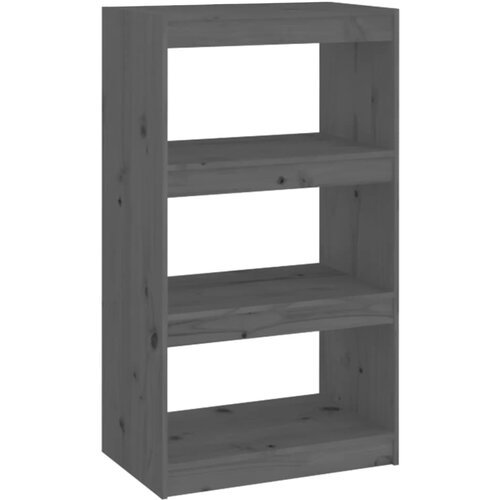 Maison Chic Knjižna omara - Knjižni regal siva 60x30x103,5 cm trdna borovina, (21723105) Cene
