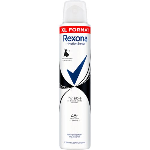 Rexona Dezodorans u spreju invisible Black &amp;amp; White 200 ml XXL Slike