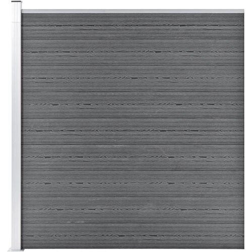 vidaXL Vrtna ograja WPC 175x186 cm siva Cene