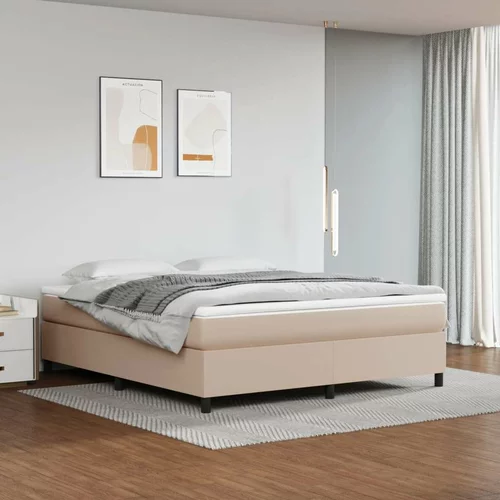  kreveta s oprugama boja cappuccina 180x200cm umjetna koža