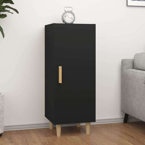  Komoda crna 34 5 x 34 x 90 cm od konstruiranog drva Slike
