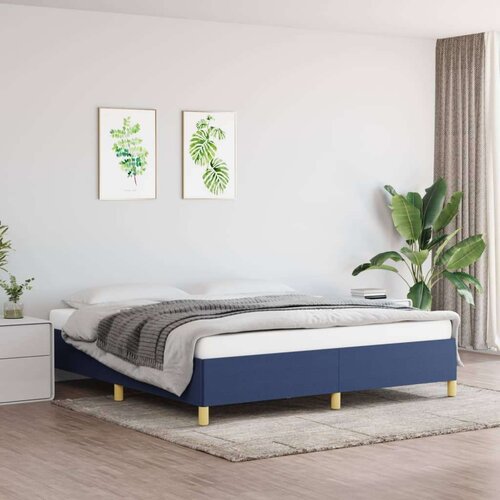  Posteljni okvir moder 160x200 cm blago, (20724750) Slike