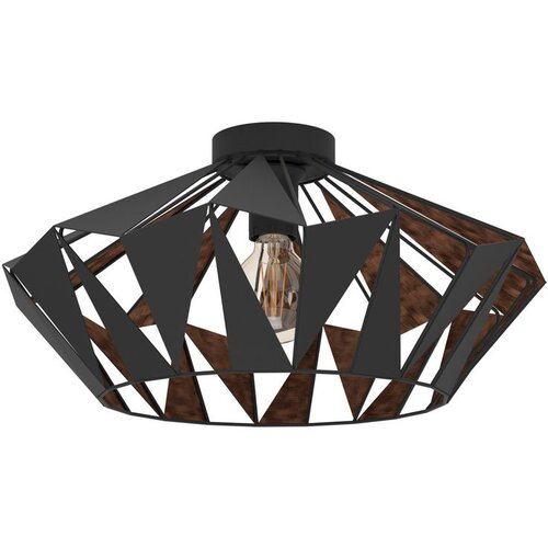Eglo plafonjera CARLTON 6 E27 &amp;Oslash;47 cm crna bakar 43399 Slike