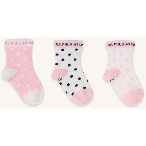 U.S. Polo Assn. Čarape za devojčice USB961, 3 para, Roze Slike