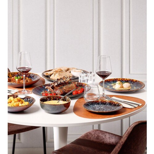 BonBistro Rjav ju&amp;scaron;ni porcelanast krožnik &amp;oslash; 26 cm Resto &amp;ndash; Slike