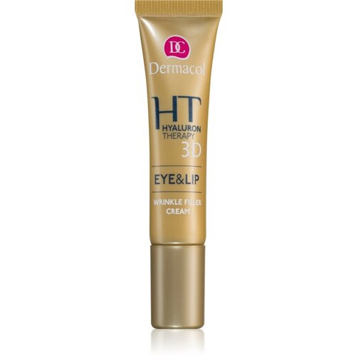 Dermacol 3D hyaluron therapy eye&amp;amp;lip wrinkle filler cream preoblikovalna krema za oči in ustnice 15 ml za ženske Slike