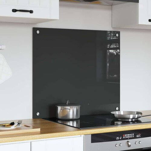 vidaXL Kuhinjski backsplash Temno siva Kaljeno steklo 70 x 60 x 0.6 cm Cene