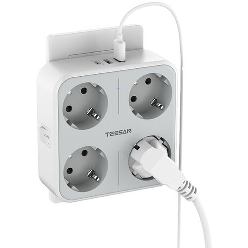  Vtičnica z USB 4xAC, 2xUSB-A, USB-C (S stikalom) Slike