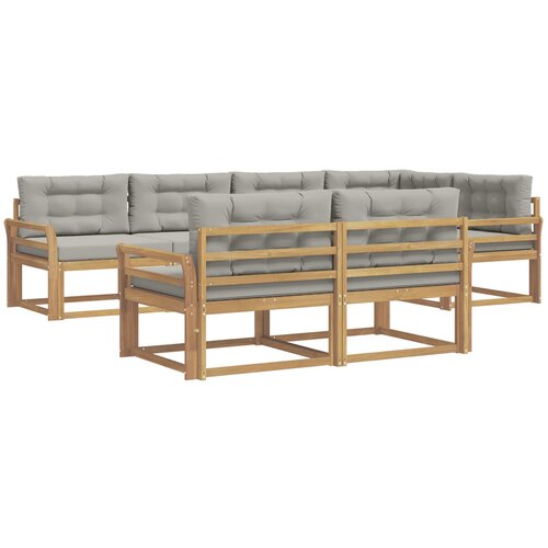 vidaXL Zunanja garnitura za sedenje 6 pcs Bela in svetlo siva, (5000279494) Cene