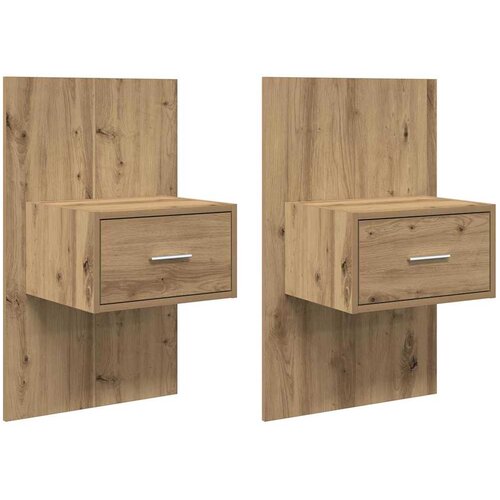  Noćni ormar s ladicama 2 pcs Umjetnički hrast 50 x 32,5 x 80cm Slike