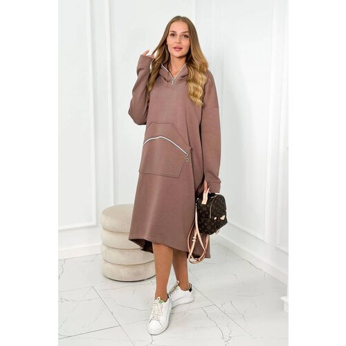 Kesi Insulated mocha hooded dress Cene