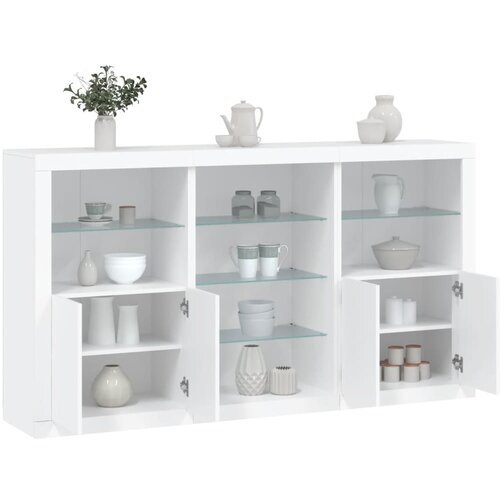 vidaXL Komoda s LED svjetlima bijela 181 5x37x100 cm Cene