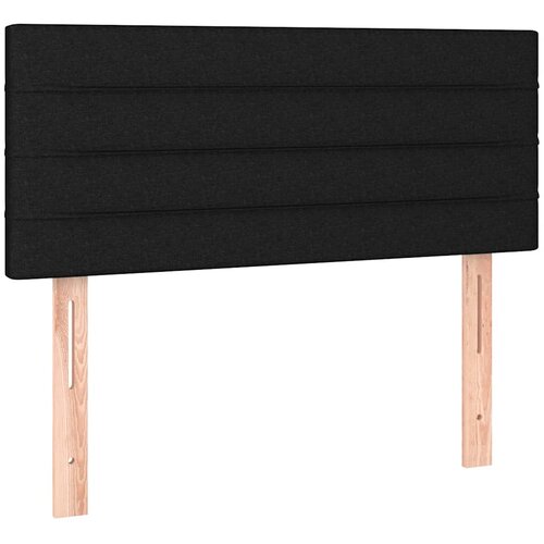  box spring s madracem LED crni 120 x 200 cm od tkanine Slike