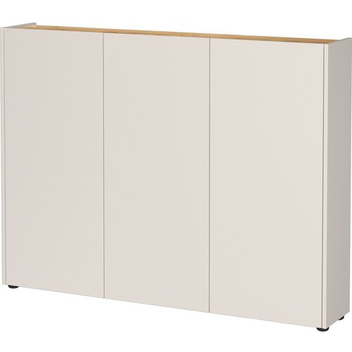 Germania Kremno bela omarica v hrastovem dekorju 138x105x25 cm Libbiano &ndash; Cene