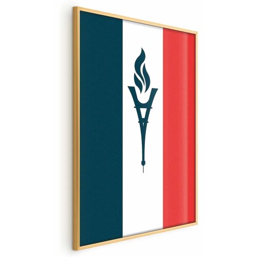  Plakat - French Flag with a Torch 60x90 Zlatni okvir Cijene