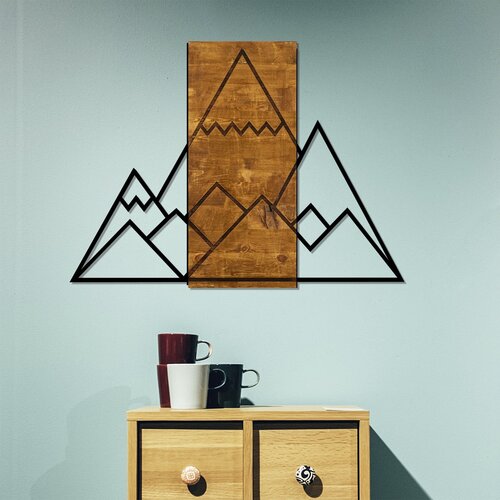 Mountain walnut black decorative wooden wall accessory Slike