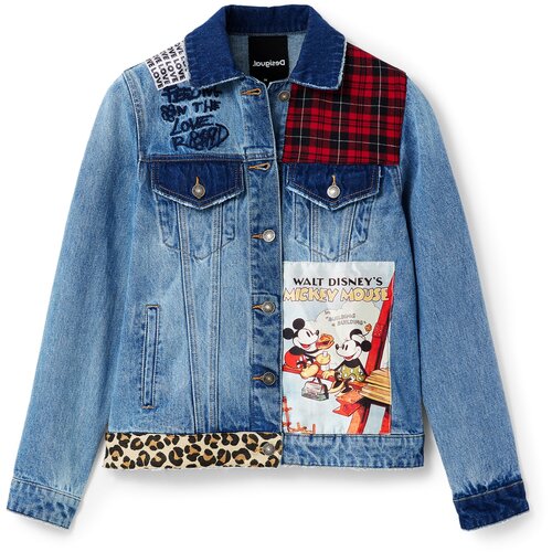 Desigual Prehodna jakna bež / moder denim / rdeča / bela Slike