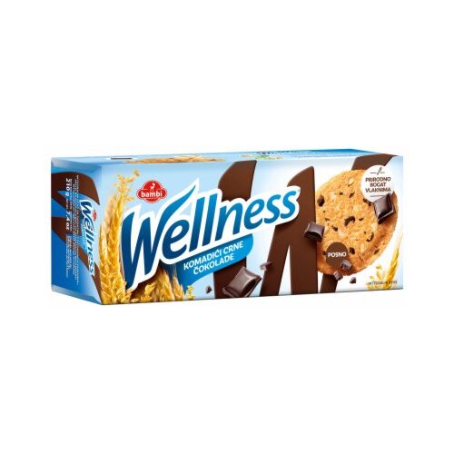 Bambi wellness integralni keks komadići crne čokolade 210g kutija Cene