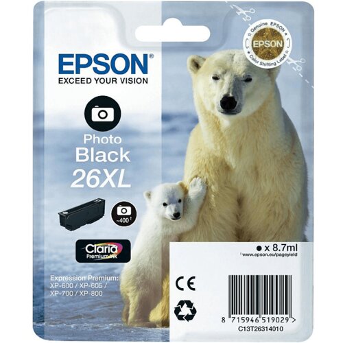 Epson kartuša 26 XL (C13T26314010) (foto črna), original Cene