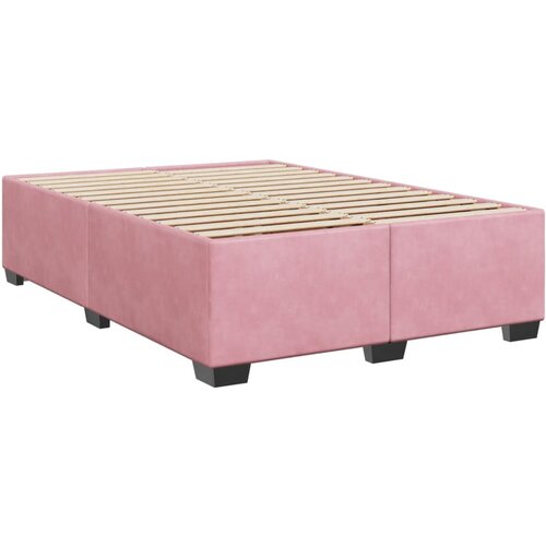 VidaXL Posteljni okvir roza 160x200 cm žamet, (21307242) Slike