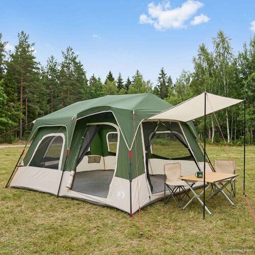 Instant šator Zelena 8 osoba 185T Poliester s PU premazom - Zelena 8 osoba Cene