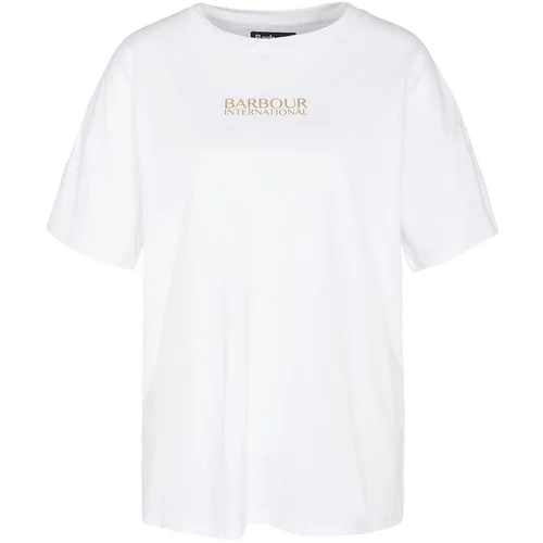 Barbour International Majica 'Whitson' zlata / bela