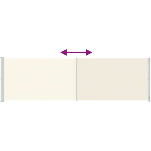 VidaXL Uvlačiva bočna tenda za terasu 180 x 600 cm krem Slike