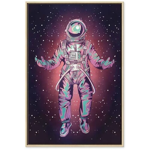  Slika - Lonely Traveler (1 Part) Vertical 40x60 U prirodnom drvenom okviru Slike
