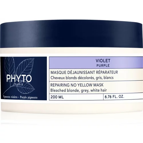 Phyto Purple No Yellow Mask regeneracijska maska za blond lase in lase s prameni 200 ml