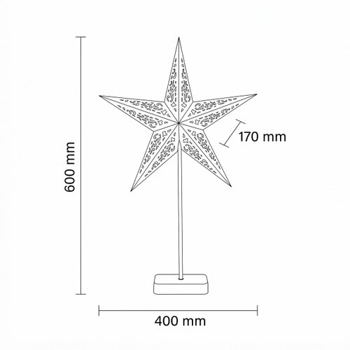 Brilagi LED Božićna dekoracija LED/3xAA 60x40 cm zvezda Slike