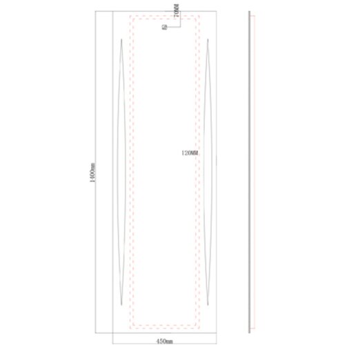 Linni ogledalo za kupatilo 1164 led 45x140 Slike