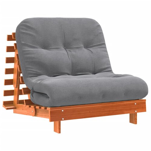Maison Chic futon - futonski ležalnik z ležiščem voščeno rjava 90x206x11 cm trdna borovina, (21729482) Cene