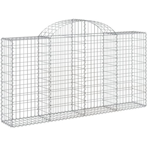  Lučne gabionske ko&amp;scaron;are 11kom 200x30x100/120cm pocinčano željezo Slike