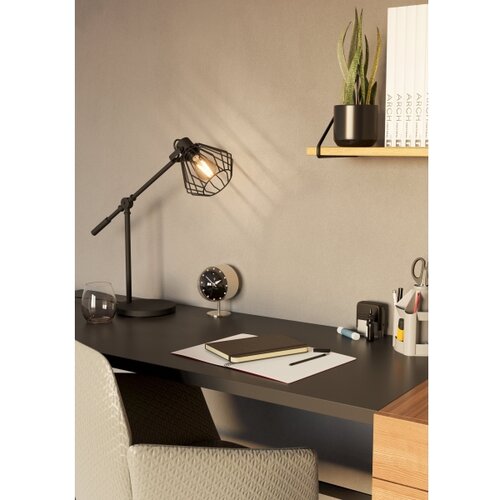 Eglo Tabillano 1 stona lampa/1, e27, crna/čelik Slike