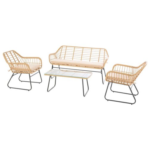 Hesperide SET VRTNOG NAMJE&Scaron;TAJA LAMBADA 135X75X230CM POLIESTER/POLIURETAN/ČELIK/RATAN/STAKLO GRAFITNO SIVA 4/1 Cijene