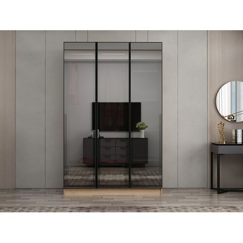 Hanah home ormar sa reflektujućim staklom Nisa 20647, 135 cm, dore Cene
