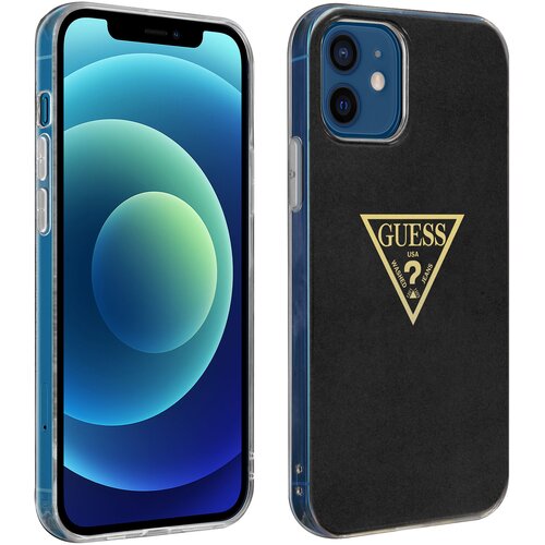 Guess Ovitek za iPhone 12 Mini Effect Metallic Series Black, (20524495) Slike