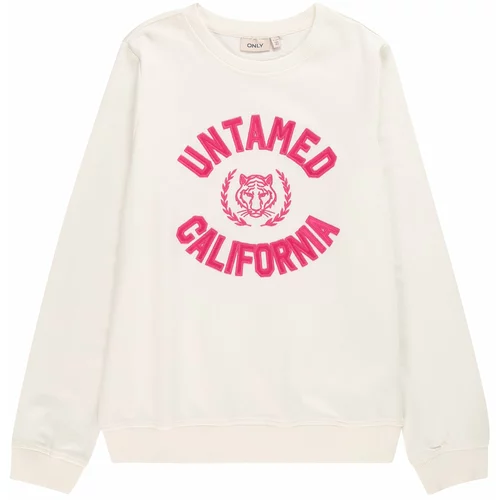Kids_Only Sweater majica 'VILLA' magenta / bijela