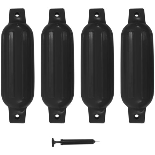 VidaXL Bokobrani za brod 4 kom crni 41 x 11 5 cm PVC Slike