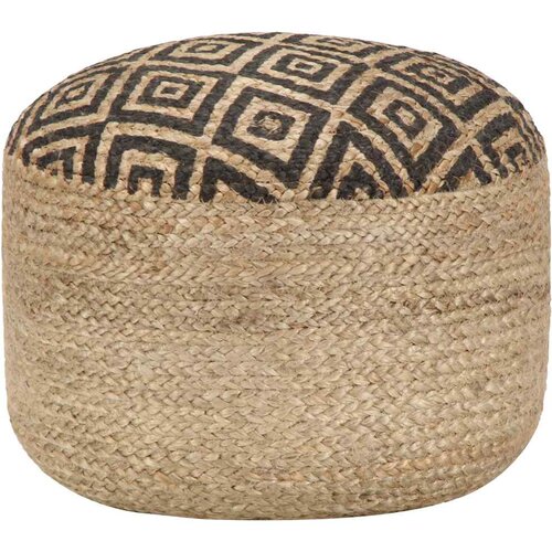  Ručno rađeni tabure od jute crni 45 x 30 cm Slike