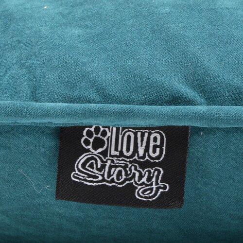 Love Story modrozelena postelja za pse 46x61 cm Slike