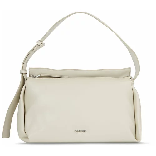 Calvin Klein Ročna torba Elevated Soft Shoulder Bag Sm K60K610756 Écru